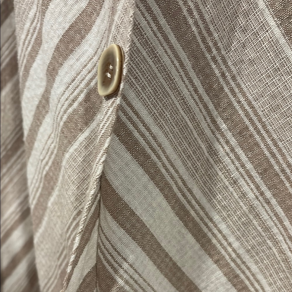 lavender field Diagonal Striped A-Line Midi Skirt in Beige and White - Picture 3 of 7